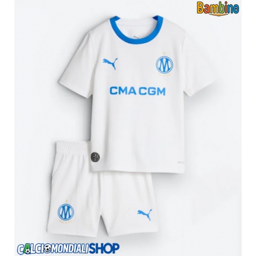 Maglie da calcio Olympique de Marseille Prima Maglia Bambino 2026-27 Manica Corta + Pantaloni corti)